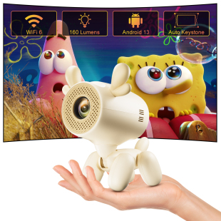 Bilişim Burada JY320 Mini Projektör 1280x720, BT5-0, Android 13, 1080P destekli, taşınabilir sinema keyfi